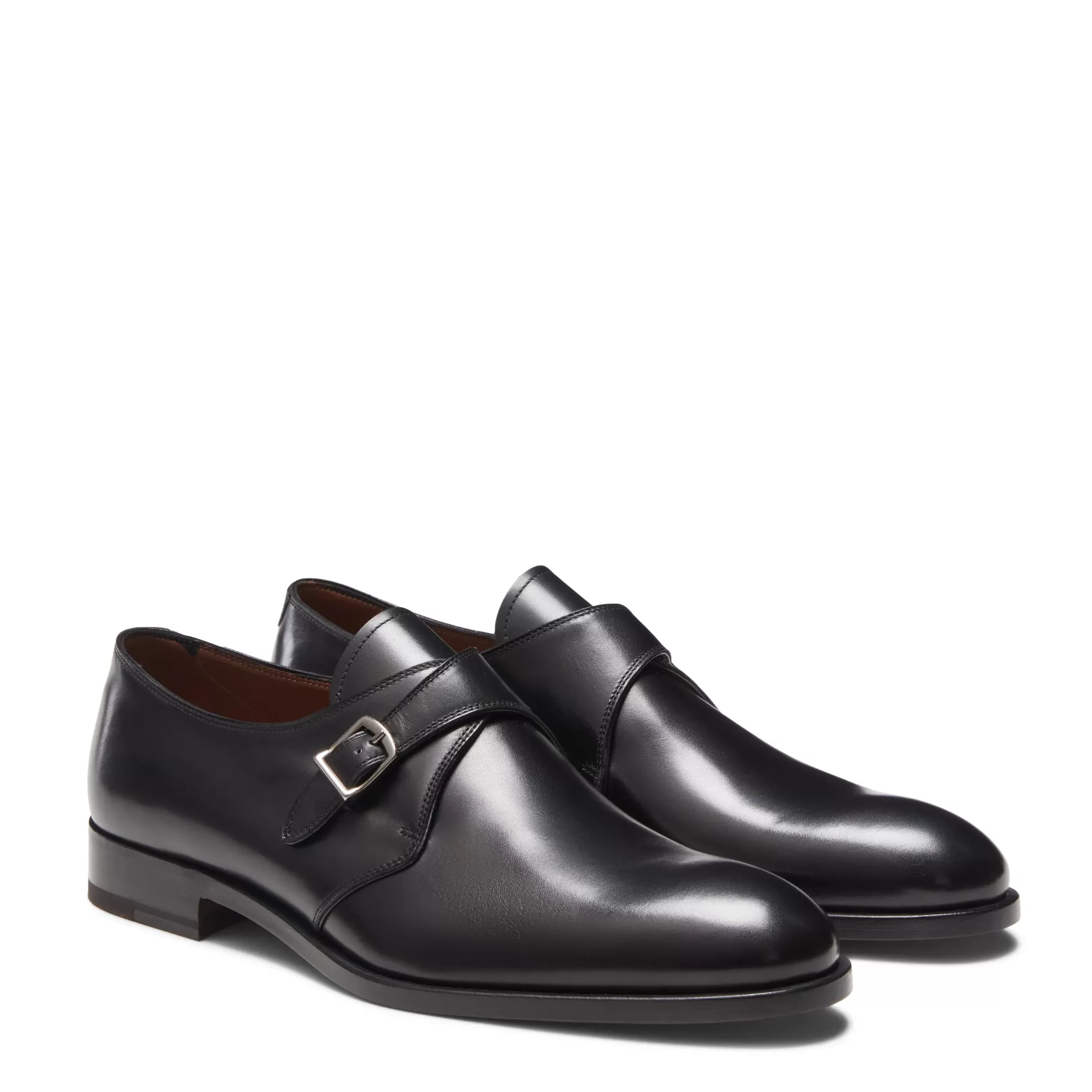 Flash Sale Fratelli Rossetti Stringate e doppia fibbia in pelle colore - Nero