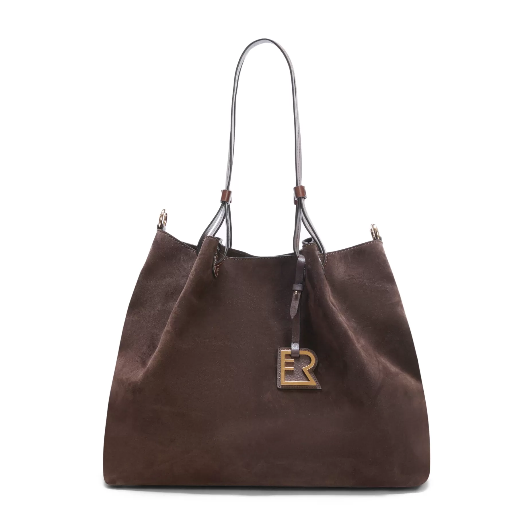 Best Fratelli Rossetti Tote bag in suede colore cacao-