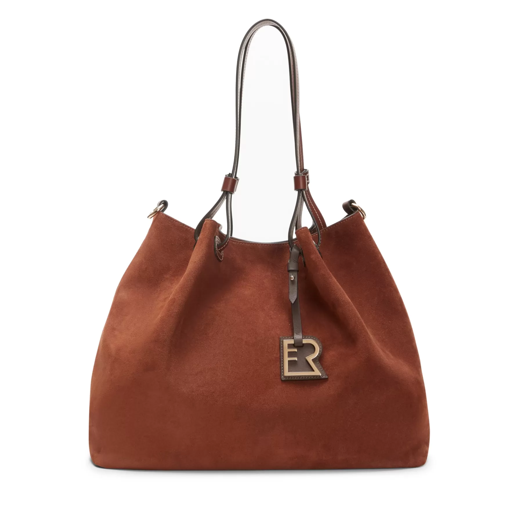 Cheap Fratelli Rossetti Tote bag in suede colore cuoio-