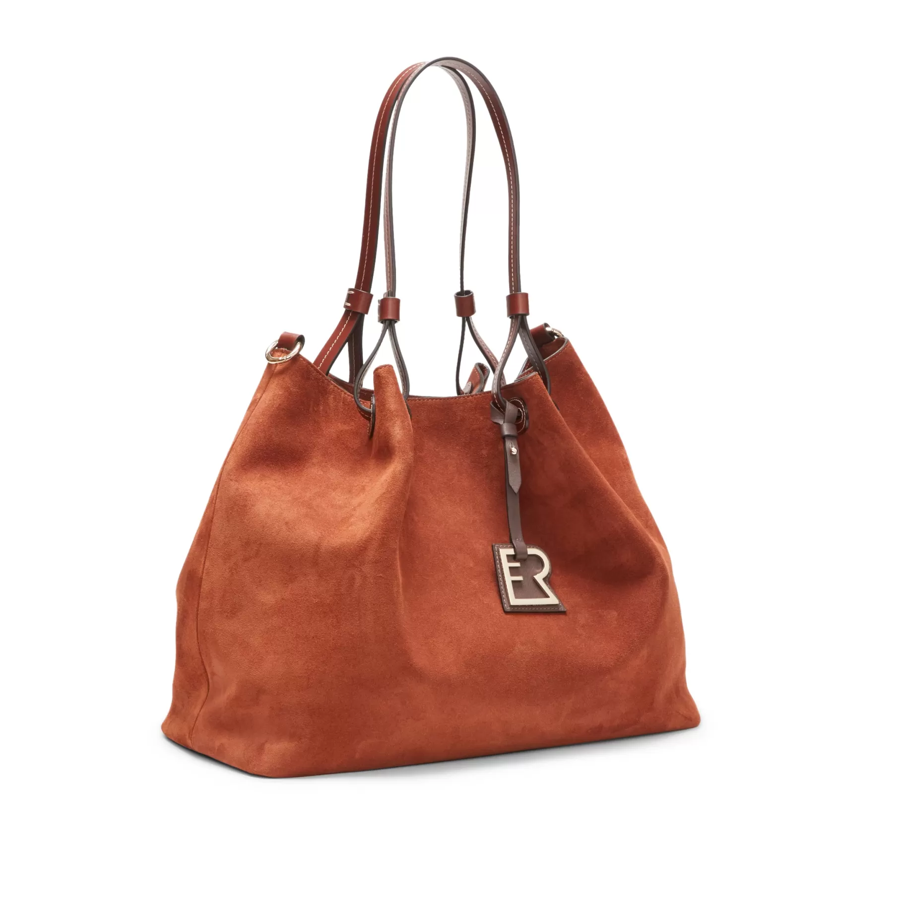 Cheap Fratelli Rossetti Tote bag in suede colore cuoio-
